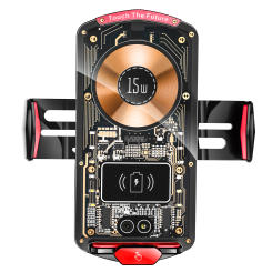 Transparent car charger universal car charger for magnetic wireless car phone holder 15W fast charging for mobile phone