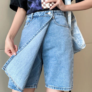 SURMIITRO S-5XL Plus Size Denim Skirt Shorts Women 2023 Summer Korean Fashion High Waist Short Pants Jeans Female