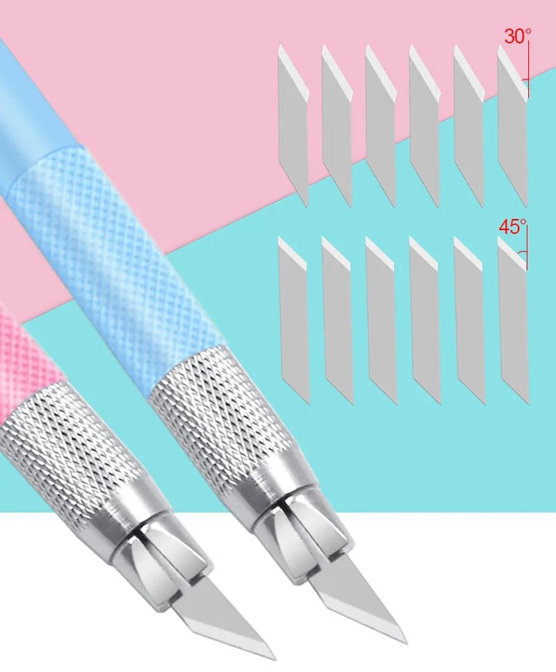 Description Picture 2 of itemmetal carving utility knife student non slip craft paper cutter pen stationery school art cutting supplies tools