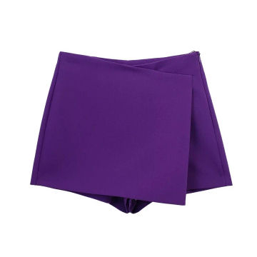 TRAF Women High waist Short Woman Fashion Culottes Asymmetric Shorts Skirt 2023 Summer Skirt Shorts y2k Mini Shorts