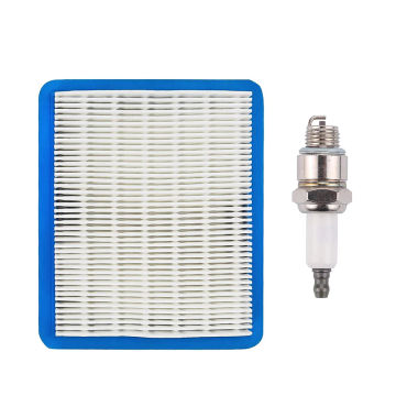 491588S Air Filter+ Spark Plug For Briggs and Stratton 491588 625e 675ex 725ex 625-675 Series Quantum 3.5-6.75 HP Engine