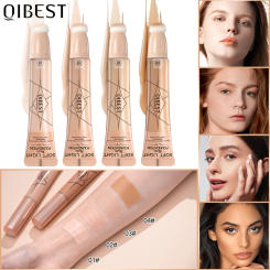 QIBEST Matte Flawless Liquid Concealer Foundation Cream Professional Concealing Eye Dark Circle Long-lasting Face Cosmetics