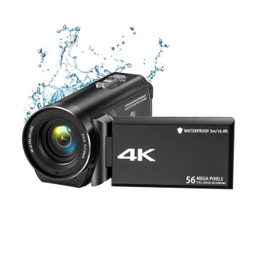 4K Ultra HD 56MP 30FPS Vlogging Camera Black Video Camcorder Camera Waterproof Video Camera For Youtube