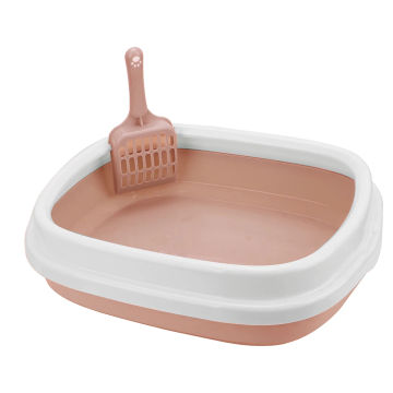 1 Set Anti-Splash Dog Toilet Cat Litter Box Excrement Training Sand Litter Box Pet Toilet Bedpan Cat Dog Tray with Scoop