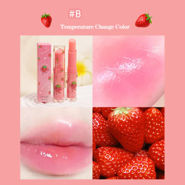 Fruity Color Changing Lip Balm Natural Peach Temperature Change Colour Lipstick Long Lasting Moisturizing Women Makeup Cosmetics