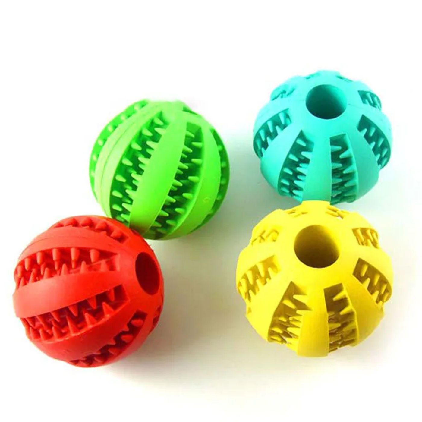 Description Picture 4 of itemPet Dog Toy Interactive Rubber Balls for Small Large Dogs Puppy Cat Chewing Toys Pet Tooth Cleaning Indestructible Dog Food Ball