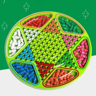 Kids Wooden Chinese Checkers Board Desktop Puzzle Toy Family Interactive Game