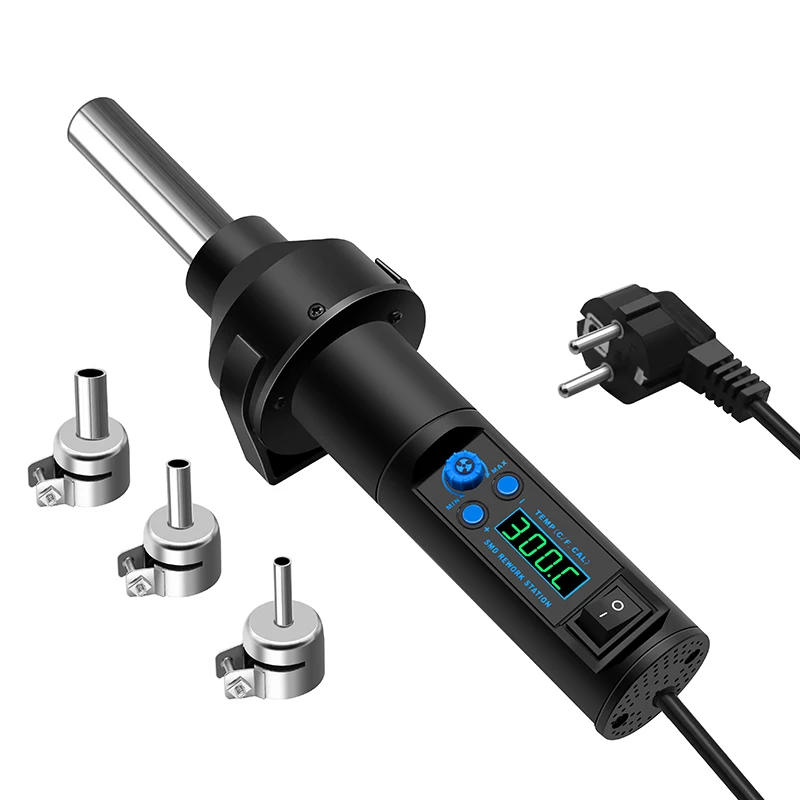 Description Picture 3 of itemAdjustable Heat Hot Air Gun BGA Rework Soldering Station LED Digital Hair Dryer For Solder Desoldering  IC SMD PCB VS 8018 LCD