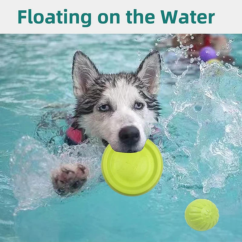 Description Picture 6 of itemPet Training Ring Puller Flying Discs Dogs Bite Resistant Chew Ball Toy Dog Toys For Big Large Floating Puppy Interactive Supply