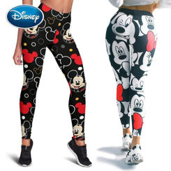 Disney Pants Sexy Mickey Mouse Cartoon Print Harajuku Leggings Women Casual Elastic Waist Female Streetwear Sports Skinny Pants