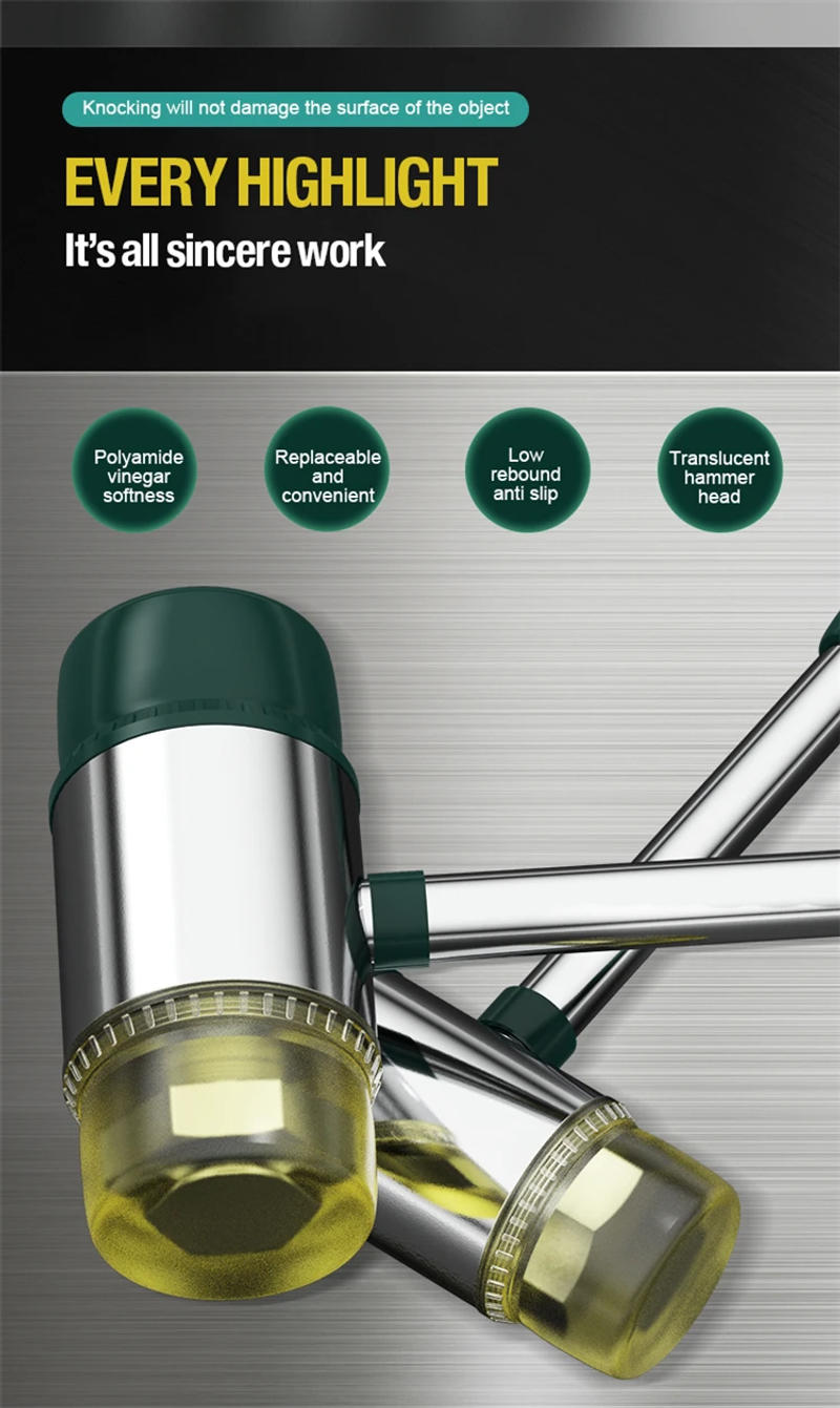 Description Picture 3 of itemWYNN'S Double-Faced Soft Hammer Mallet Rubber Hammer for Home Flooring Decoration Installation Hand Tool Jewelry Craft DIY Work