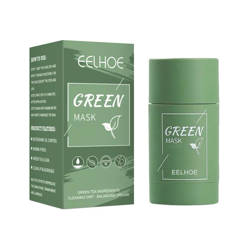 Description Picture 6 of item1pc Cleansing Green Stick Green Tea Mask Purifying Clay Stick Mask Oil Control Anti-Acne Eggplant Whitening Skin Care Face Mask