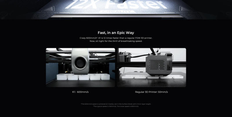 Description Picture 5 of itemCreality K1 Speedy 3D Printer with 600mm/s High Speed Printing Auto Leveling Dual-gear direct extruder 32mm³/s Max Flow Hotend