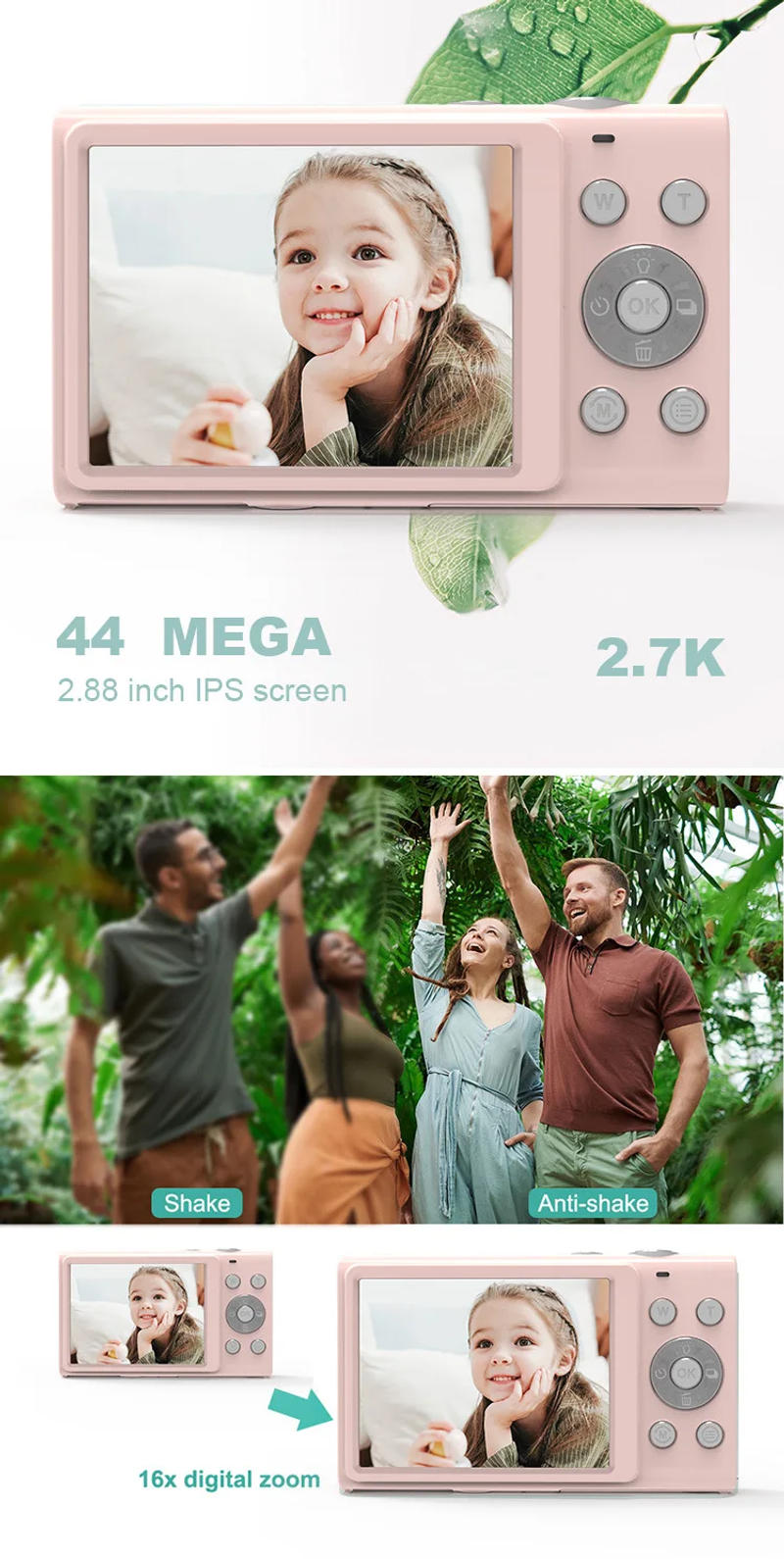 Description Picture 2 of item2021  HD 16X Digital Camera Micro Single Retro with 44mp Professional Digital Camera Vlog External Lens