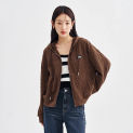 Toyouth Women Coat 2023 Spring Long Sleeve Loose Jacket with Zipper Textured Fabric Letter Embroidery Casual Chic Tops