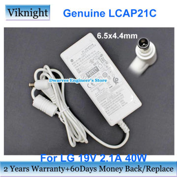 White For LG 27MP35 27UD68 27UL550 28LM520S 28TL520S M24520 M2452D 27UL500 Power Adapter 19V 2.1A LCAP25B LCAP21C ADS-45FSN-19