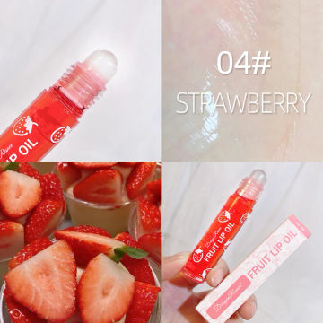 Fruit Mirror Water Lip Gloss Moisturizing Plump Sexy Lipstick Transparent Glass Lipstick Roll-on Lip Oil Skin Care Summer Makeup