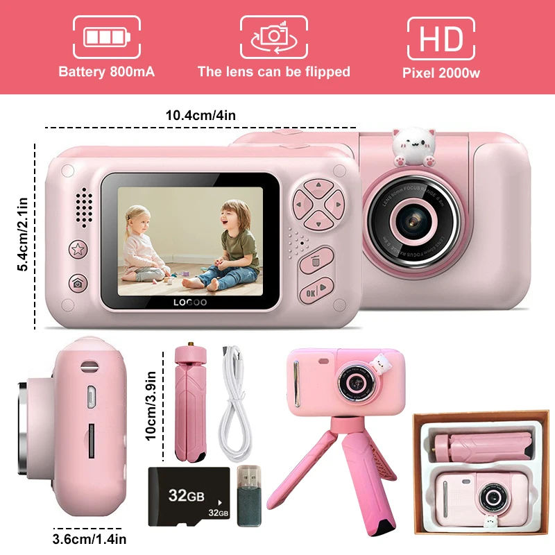 Upgraded Children'S Selfie Camera