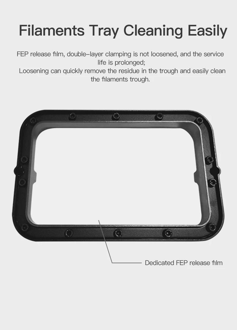 Description Picture 5 of itemCREALITY 3D Printer Accessories Original LD-002R LD-002H HALOT-ONE/CL-60L 3D Printer Resin Vat Set with FEP Film