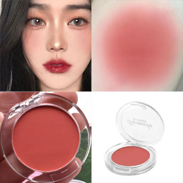 6 Colors Single Blush Palette Face Cream Concealer Foundation Powder Waterproof Lasting Face Rouge Powder Natural Peach Blusher