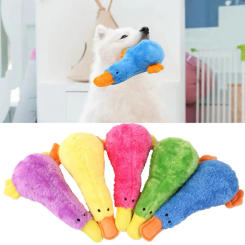 Dog Chew Toy Bite Resistant Comfortable Soft Cartoon Duck Shape Pet Dog Bite Toy Pet Supplies