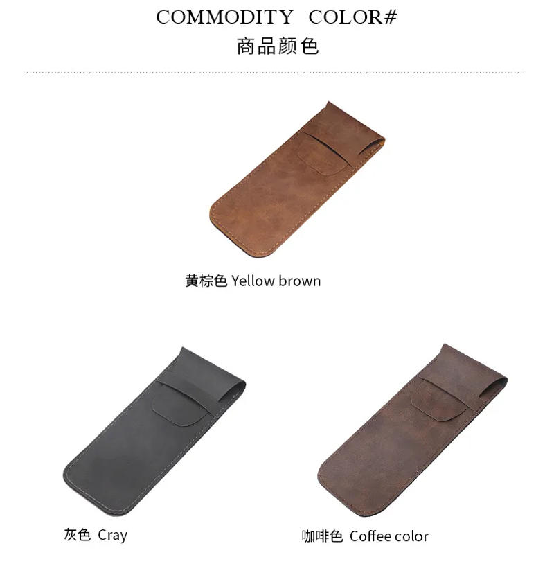 Description Picture 4 of item17*7cm Soft Retro Leather Eyes Reading Glasses Bag PU Leather Pocket Glasses Pouch For Men Sunglasses Bag Eyewear Accessories