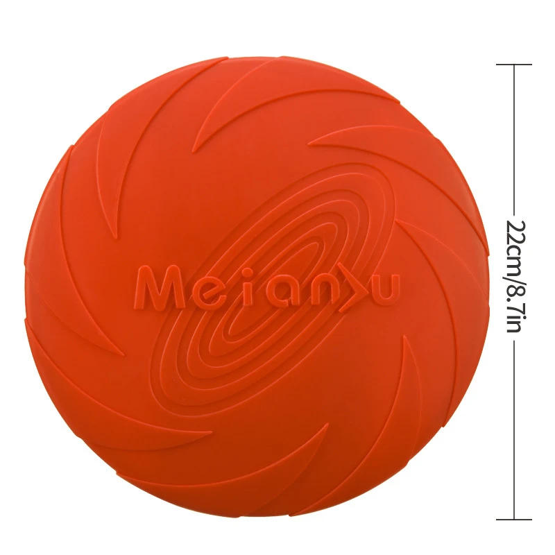 Description Picture 6 of itemDog Toy Flying Disc Soft Interactive Silicone Saucer Anti-Chew Resistant Bite Outdoor Puppy Training Game Funny Pet Supplies