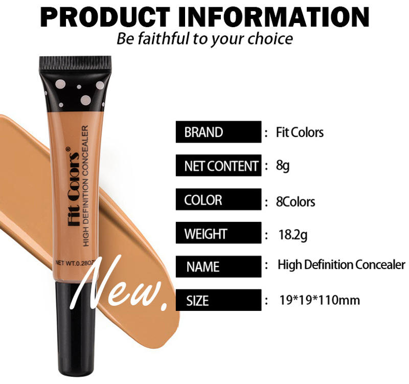 Description Picture 4 of itemNude Makeup Facial Foundation Waterproof Cover Blemish Base Concealer Oil Control Lasting Brighten Dark Skin Cream Cosmetics