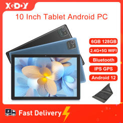 XGODY 10inch Tablet Android Tablets 6GB 128GB IPS Screen Quad-core Ultra-thin 5G WiFi Bluetooth GPS Type-C PC With Keyboard