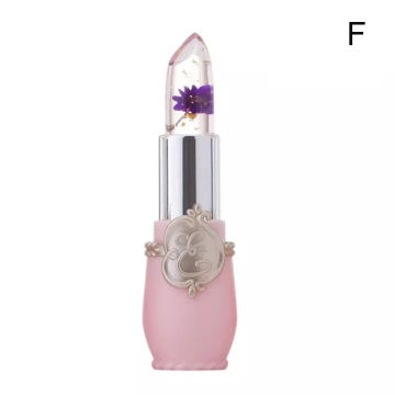 Jelly Flower Lipstick Color Changing Lip Gloss Moistening Cosmetic Color Crystal Pomade Makeup Lip Balm Temperature Transpa T9m2