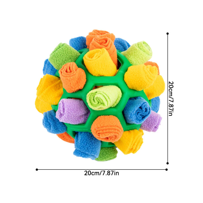 Description Picture 3 of itemDog Sniffing Ball Puzzle Interactive Toy Portable Pet Snuffle Ball Encourage Training Educational Pet Slow Feeder Dispensing Toy