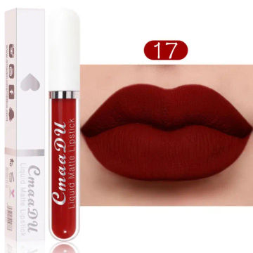 18colors Lip Gloss Velvet Matte Lipstick Waterproof Lasting Moisturizing Lip Glaze Lip Tint Cosmetics Women Beautiful Lip Makeup