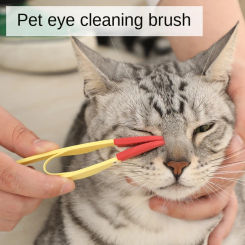 Pet Tear Brush Cat Dog Eye Excrement Brush Eye Cleaner Clip Soft Brush Pet Tear-stained Cleaning Brush