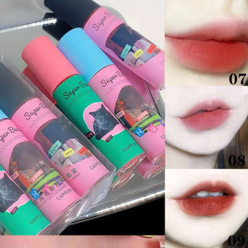 3/1pcs Cute Velvet Matte Lip Gloss Sets Floriasis Makeup Nude Liquid Lipstick Lasting Lip Tint Sexy Naked Maquillaje косметика