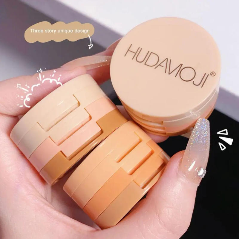 Description Picture 6 of item3 In 1 Matte Highlighter Blush Palette Pearly Blush Eyeshadow Face Cosmetics Makeup Palette Female Multifunctional Shiny T0E2