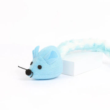 New Pet Supplies Plush Long Tail Mouse Built In Catnip Colorful Self Happy Funny Cat Interactive Chew Toys Cat Accessories