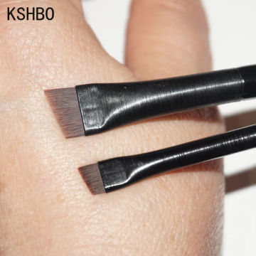 KSHBO 2pcs/set Brow Contour Brush Eyebrow Eyeliner Brush Portable Small Angled Eyebrow Liner Brush Women Makeup Cosmetic Tools