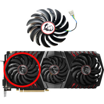 New For MSI GeForce GTX1080ti 11GB GAMING X TRIO Graphics Card Replacement Fan PLD10010S12HH PLD09210S12HH