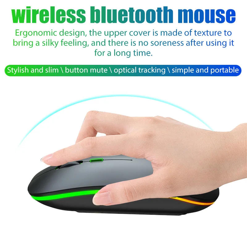 Description Picture 5 of itemTablet Phone Computer Bluetooth Wireless Mouse Charging Luminous 2.4G USB Wireless Mouse Portable Mouse For Computer Laptop