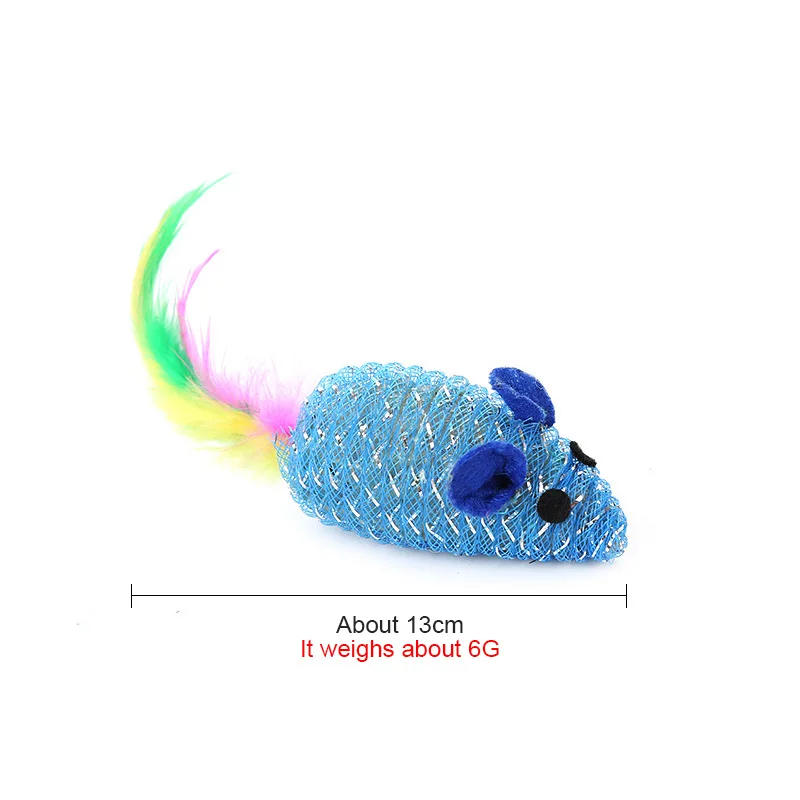 Description Picture 4 of itemCat Interactive Colored Feather Tail Little Mouse Cats Toy Set Pet Interactive Training Supplies Cat Accessories Cat Funny Toys