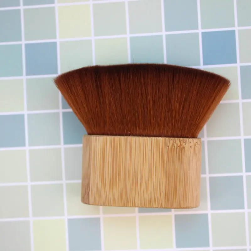 Description Picture 4 of itemMakeup brush Body brush Bamboo flat brush Loose paint bamboo handle beauty salon tool Shredding hair sweep barber brush