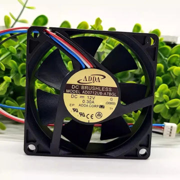 New CPU Cooling Fan for ADDA AD0712UB-A7BGL 7025 12V 0.16A 7cm 4-wire Chassis Power Cooler Fan