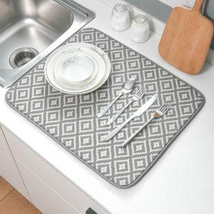 Kitchen Antislip Drain Heat Insulated Pad Placemat Dish Cup Drying Storage Rack
