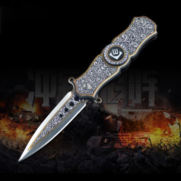 New Personalized Outdoor Folding Knife Fingertip Top Knife Camping Multifunctional Mini Knife Collected Military Knife with Heig