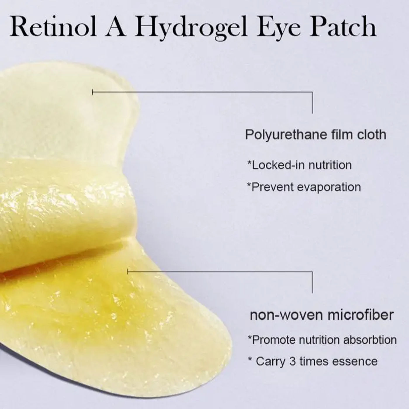 Description Picture 2 of itemRetinol A HPR Revitalizing Hydro gel Eye Mask HPR Complex Peptides Caffeine Anti Wrinkle Eye Patches