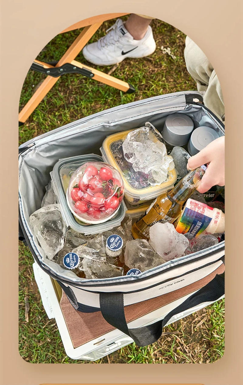 Description Picture 6 of item30L Large Capacity Picnic Bag  Waterproof Portable Thermal Insulation Bag Ice Bag Lunch Box Bag Outdoors Food Storage Cooler Bag