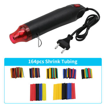 220V Hot Air Heat Gun Temperature Adjustable Blower Mini Tool Kit for DIY Shrink Tubing Soldering Wrap Stamp Plastic Rubber