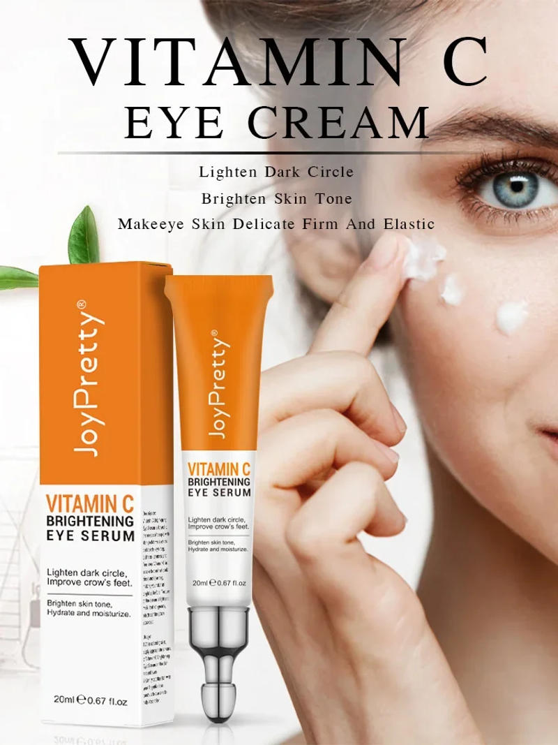 Description Picture 2 of itemVitamin C Remove Dark Circles Eye Serum Eye Bags Lift Firm Brightening Eye Cream Hyaluronic Acid Anti-Wrinkle Massage Eyes Care
