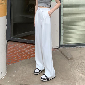 Mexzt Streetwear Women Korean Y2K Wide Leg Pants Oversize Loose 4Xl Elastic High Waist Suit Pants Lady Casual Straight Trousers