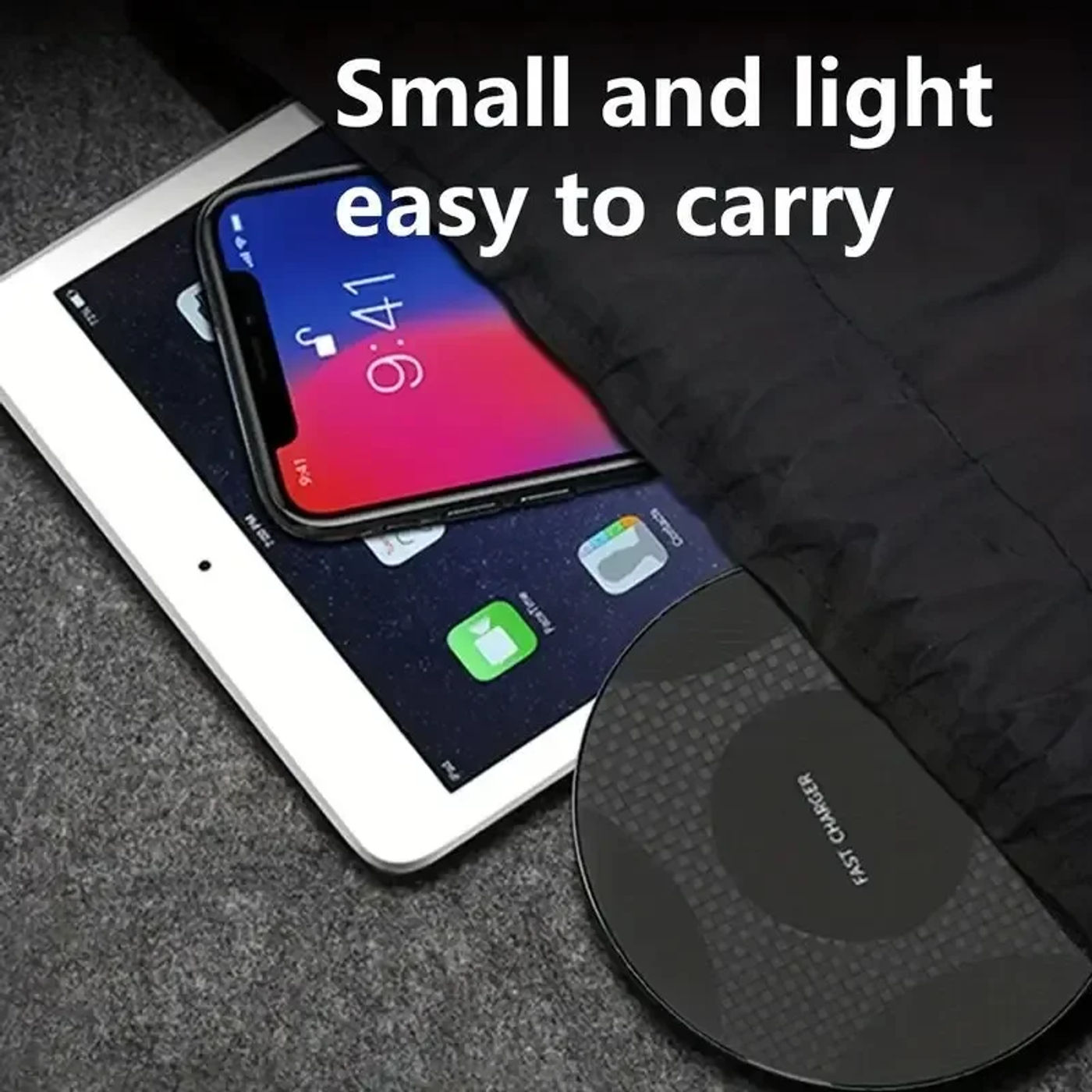 Description Picture 4 of item10W Wireless Charger Pad Stand Desktop Ultra-thin Mobile Phone Fast Charging Dock Station For iPhone 14 13 12 11 Samsung Xiaomi